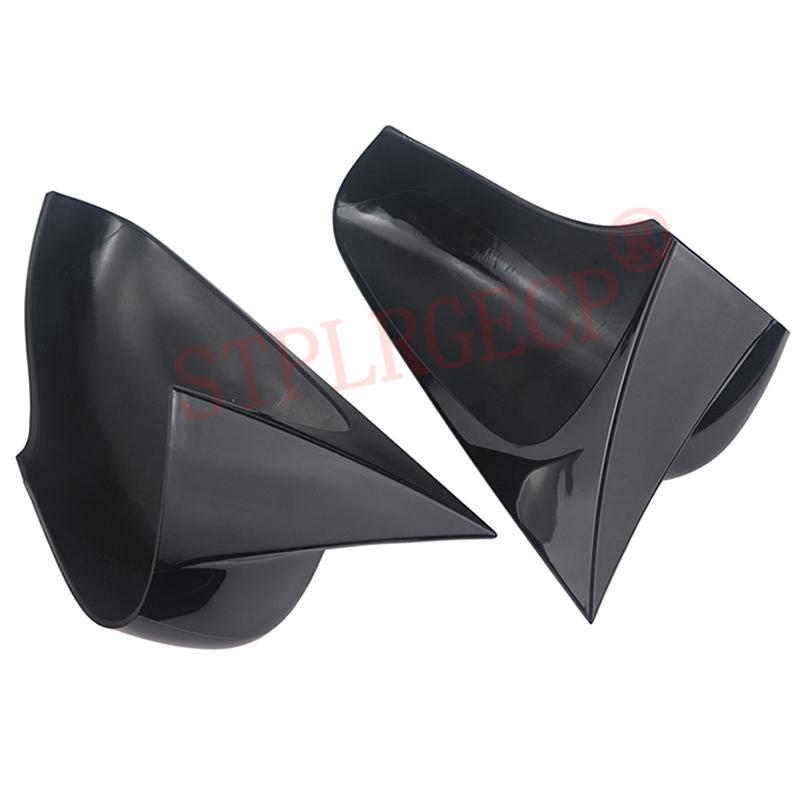 For Renault Zoe Pre-facelift 2012-2016 2017 2018 Bright Black Pattern Sticker on Side Mirror Covers Cap Horn Shape