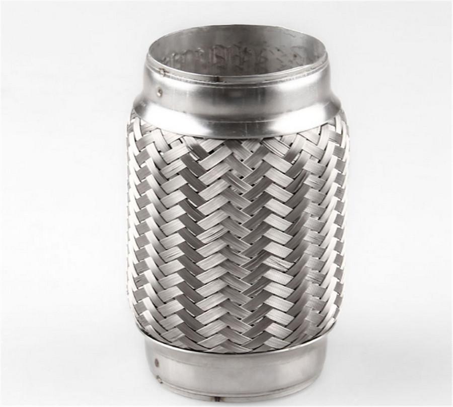 Exhaust Flex Pipe Stainless Steel Double Braid 3" Inlet X 6" Long