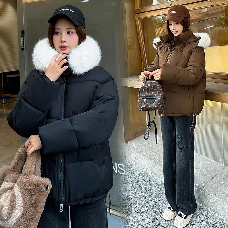 Осенне-зимняя женская однотонная меховая куртка с капюшоном, свободная, короткая, модная, утолщенная, теплая, ветрозащитная куртка, 7 цветов