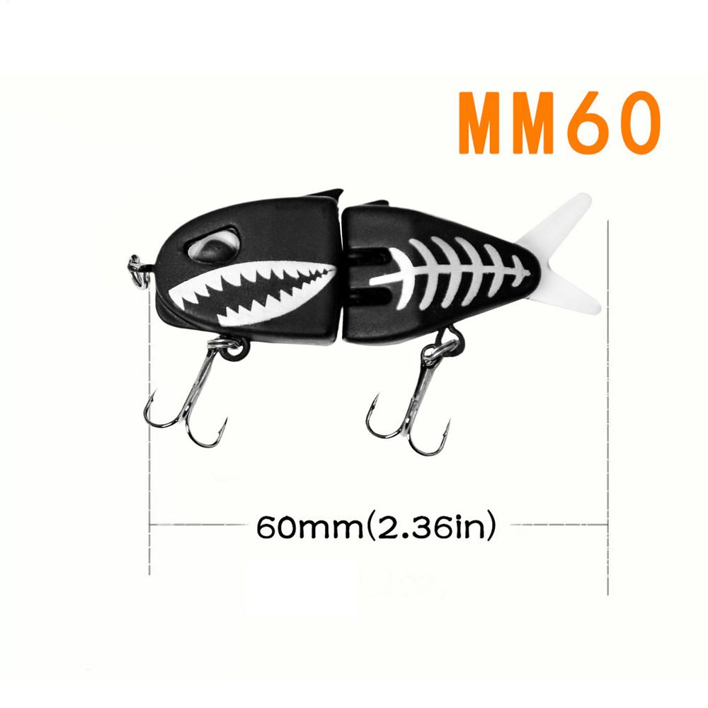 Realistic Fishing Lures 2 Joint Fishing Swimbait Colorful Mini Double Hook Swim Bait For Trout Freshwater Saltwater Fishing Gear