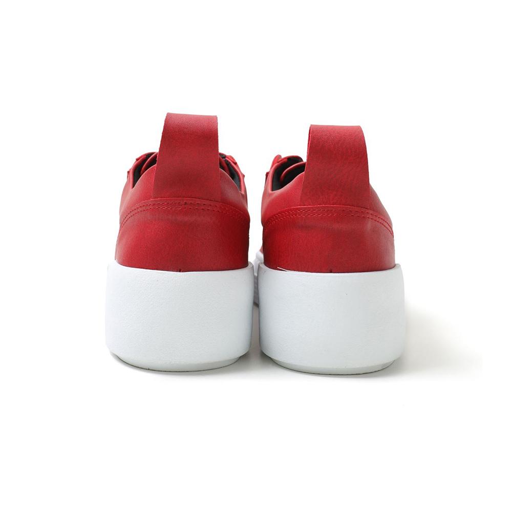 Chekich Мужская обувь Кроссовки красного цвета на шнуровке из искусственной кожи с прошивкой Удобная белая высокая подошва на лето и весну Повседневная спортивная обувь CH169