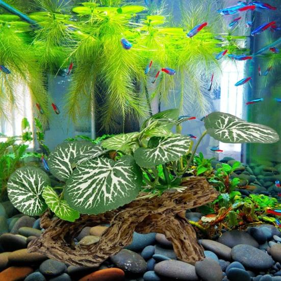 Fish Tank Decoration Artificial Plant Aquarium Ornament Fish Tank Accessory Aquatic Decor for Betta Fish Smaller Reptiles