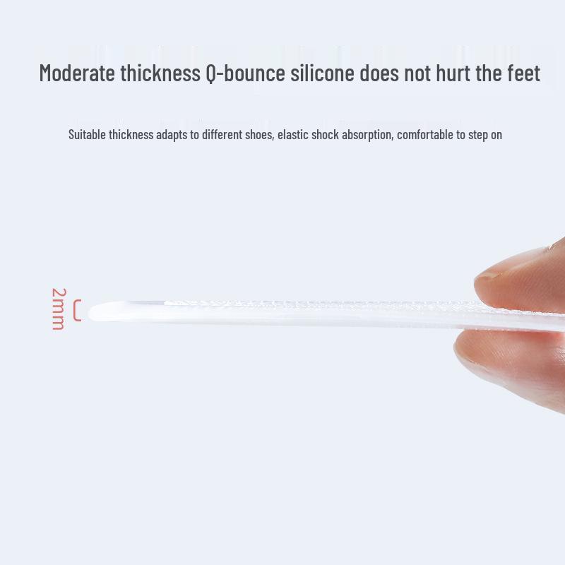Силиконовая подушечка для передней части стопы: Прозрачная, Нескользящая, Супермягкая, Утолщенная, Регулируемый размер, Стелька против боли