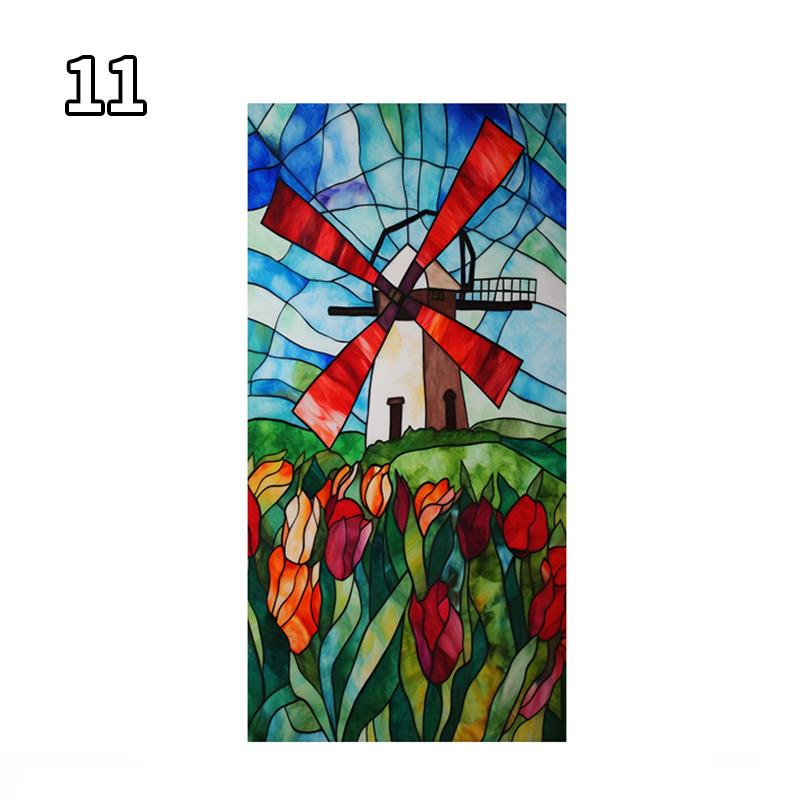 Винтажная художественная пленка для стекла Rose Lotus, пленка для церковных витражей, статическая липкая водонепроницаемая, непроницаемая для солнца, матовая защитная пленка для стекла