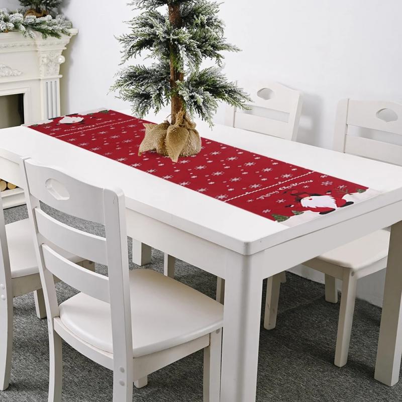 Рождественская дорожка для стола Веселое рождественское украшение для дома Декор для рождественской вечеринки 2024 Navidad Notal Noel Украшение С Новым годом 2025
