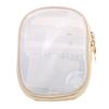 Mini Clear Travel Makeup Organizer Bag Small Cute Preppy Makeup Bag Cosmetic Zipper Toiletry Storage Clutch Coin Pouch for Women