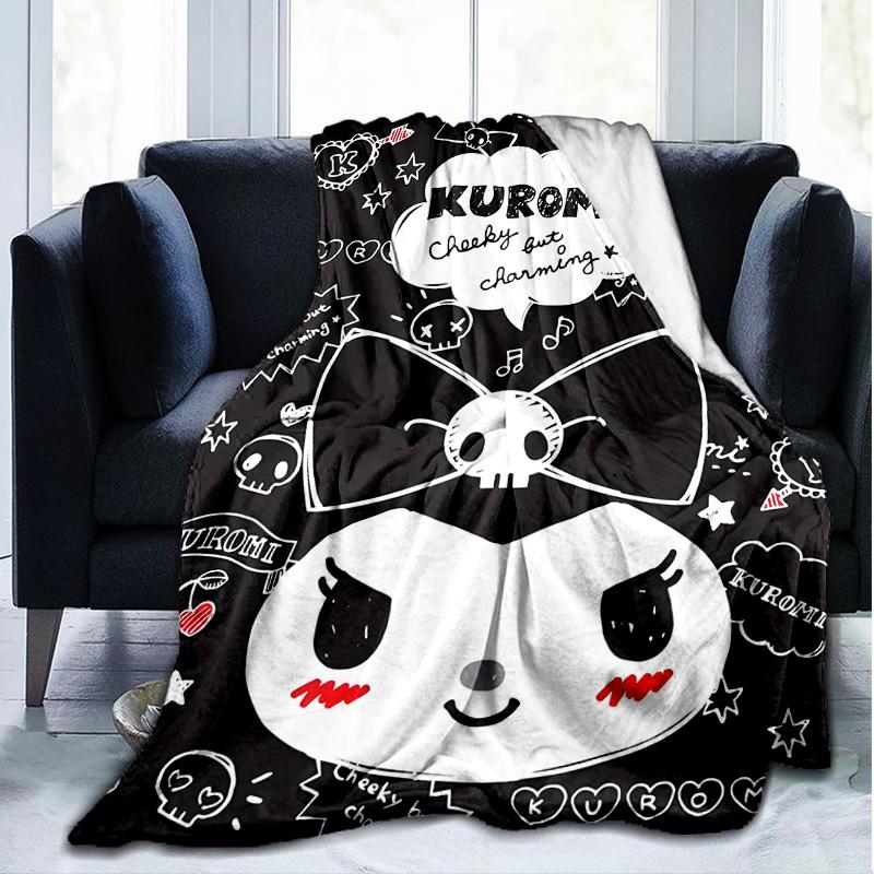 1PC Kuro-mi Flannel Blanket, Use for Birthday/Holiday Gift, Soft Blanket for Sofa/Bed/Camping/Office/Tourism Use,All Seasons