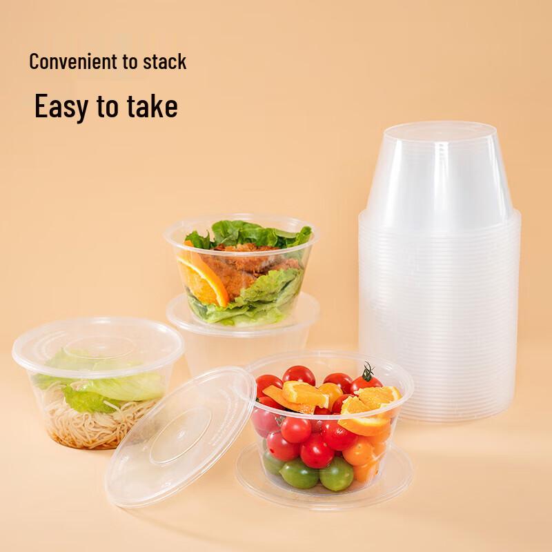 Disposable Round Meal Box with Lid