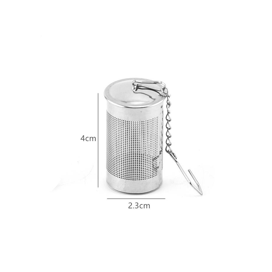 1PC Cylindrical Stainless Steel Tea Leaf Infuser Strainer Spice Herbal Teapot Reusable Mesh Filter Home Kitchen Accessories