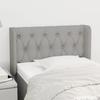 VidaXL Headboard with Ears Light Grey 83x16x78-88 Cm Fabric3119078