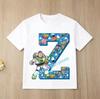 Новая одежда Toy Story Алфавит A-Z Детская хлопковая футболка с коротким рукавом, с мультяшным принтом, спортивная рубашка для мальчиков, повседневная рубашка, летняя футболка