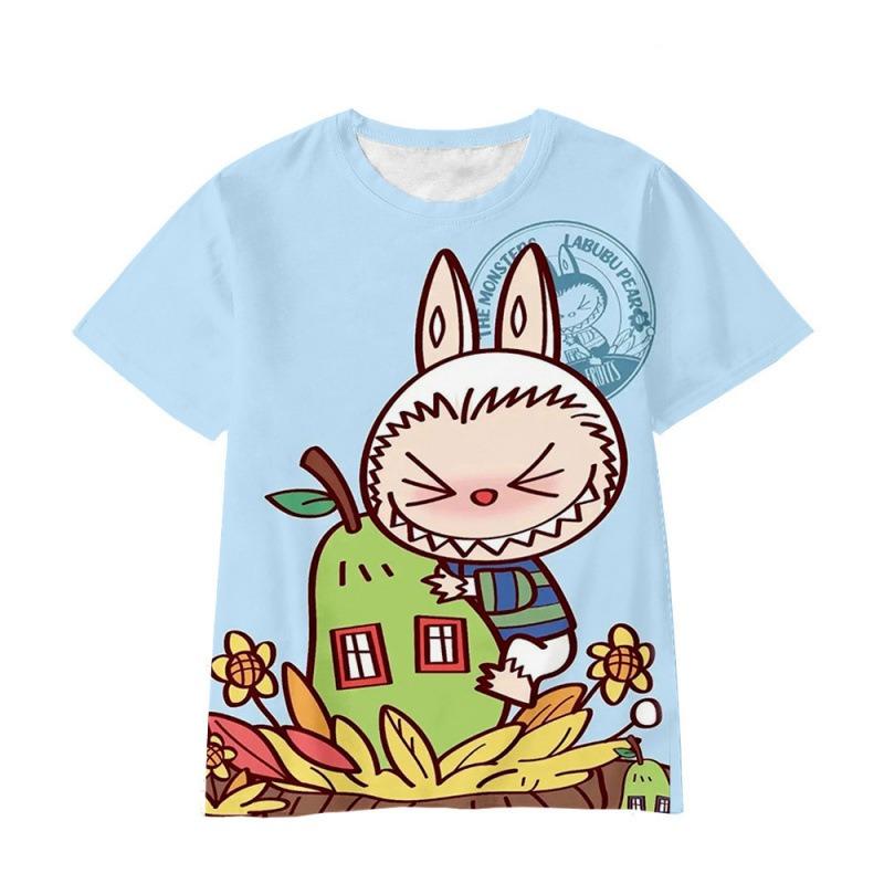 Personalized Cute Cartoon Anime Image 3D Digital Printing Summer Tops Fashion Breathable Children's Short T-shirt