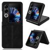 For ZTE Nubia Flip2 5G A404ZT Case Cowhide Texture Leather+TPU+PC Phone Cover Stitching Line