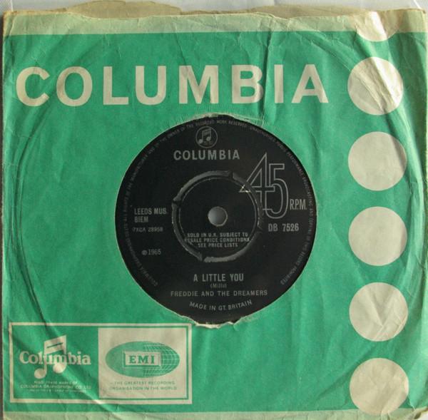 7inch Record FREDDIE & THE DREAMERS - A Little You DB7526 Columbia 1965 UK Rock Used