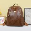 Роскошные женские кожаные рюкзаки для девочек, повседневный рюкзак, черный винтажный рюкзак, школьные сумки