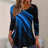 Fashionable Loose Casual Versatile Top Colorful Long Sleeved Round Neck Women's T-shirts