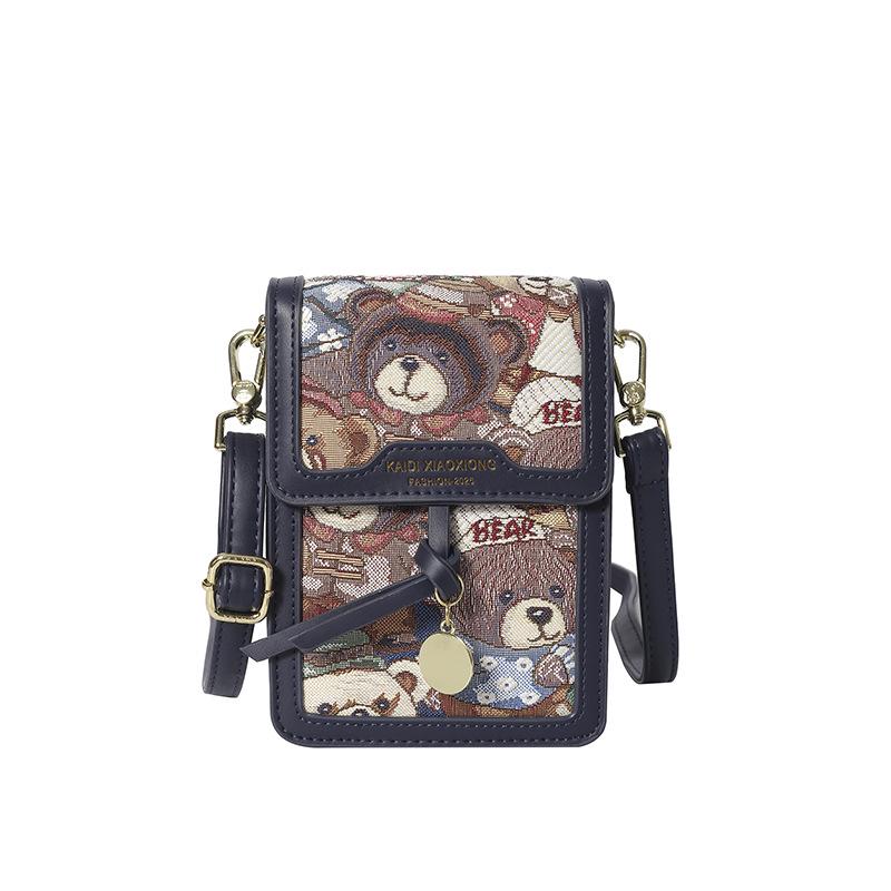 Katie Bear Women's Cartoon Phone Crossbody Bag - New Style Niche Shoulder Bag