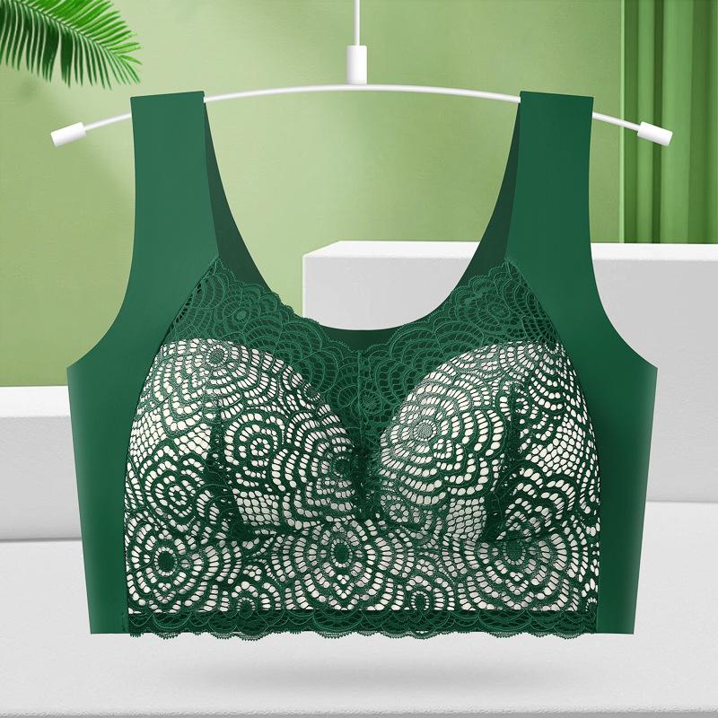 Кружевной бюстгальтер для кормления и йоги больших размеров SHEIN: Сексуальный, Бесшовный, Поддерживающий с Красивым Дизайном Спины