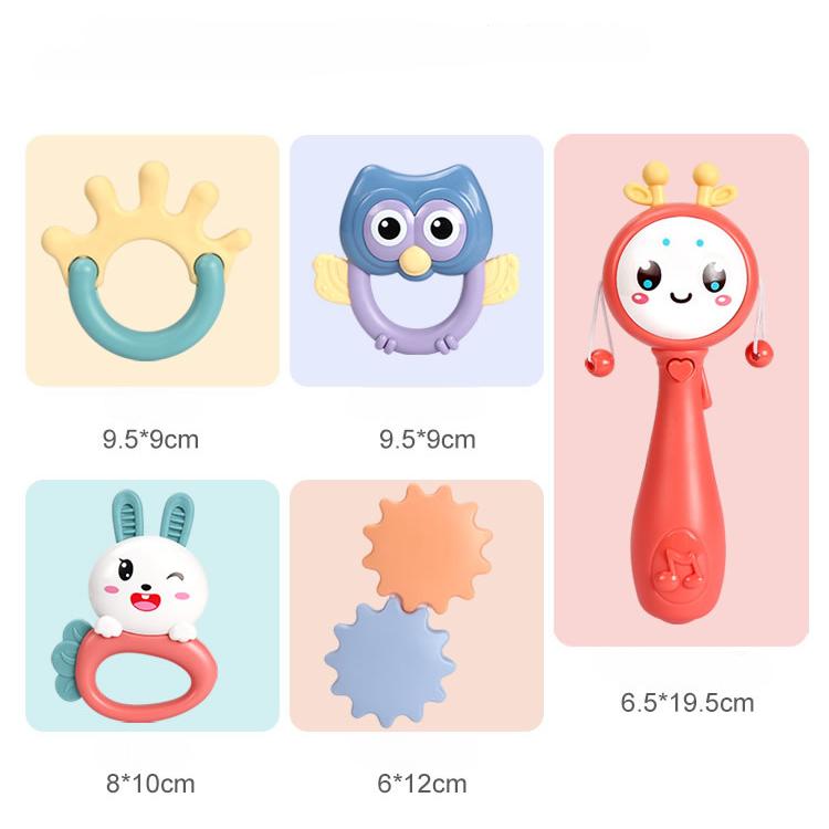 Детские игрушки, набор погремушек для рук, 3-6-12 месяцев, ручка для новорожденных, музыкальная погремушка, детские развивающие игрушки