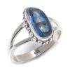 Natural Blue Kyanite Gemstone Handmade 925 Solid Silver Jewelry Ring Size 9 o5O25