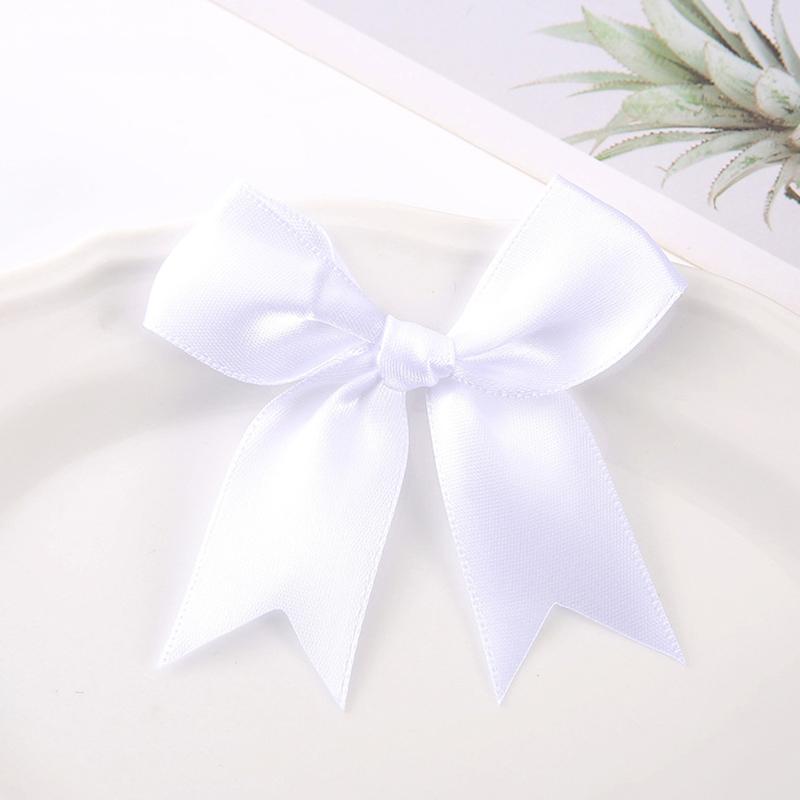 50pcs/bag Ribbon Bows Decoration Handwork DIY Party Decoration Swallowtail Bow Party Decor 85x85mm