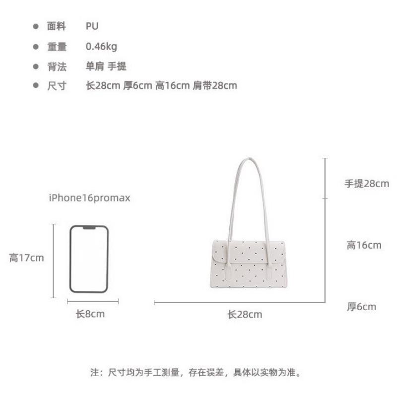 Летняя лакированная сумка в горошек, новая трендовая нишевая сумка подмышку, вместительная сумка-тоут для поездок на работу