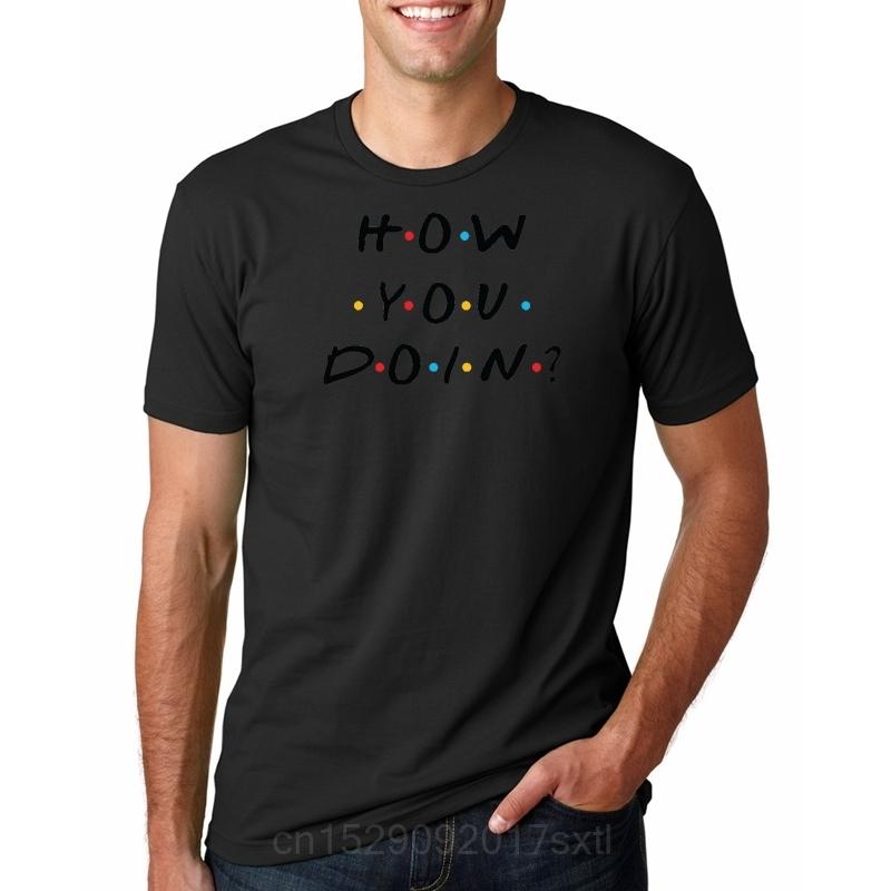Summer Top Tee How You Doin Quotes Joey Tribbiani Frinds Tv Shows T Shirt Unisex Graphic Tee Casual Black Tee Shirt