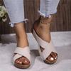 Trendy and Minimalist Women's Sandals 2024 Summer New Slope Heel Anti Slip Comfortable Daily Women's Shoes Platform Slippers