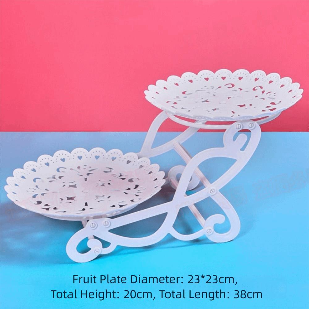 Plastic Cake Stand 2/3-Layers Food Fruit Plate Creative Dessert Rack  Wedding Birthday Party