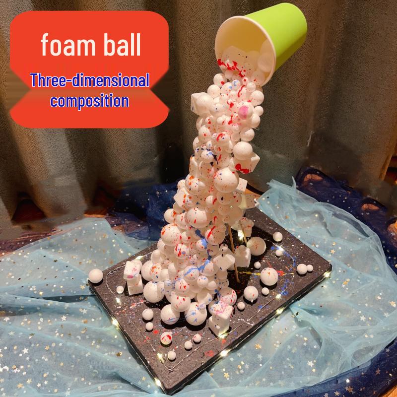 Пенопластовые планеты Солнечной системы: 8 белых пластиковых полусфер для поделок на космическую тематику DIY