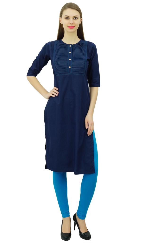 Phagun Cotton Designer Kurta Women Ethnic Top Tunic Indian Dress Straight