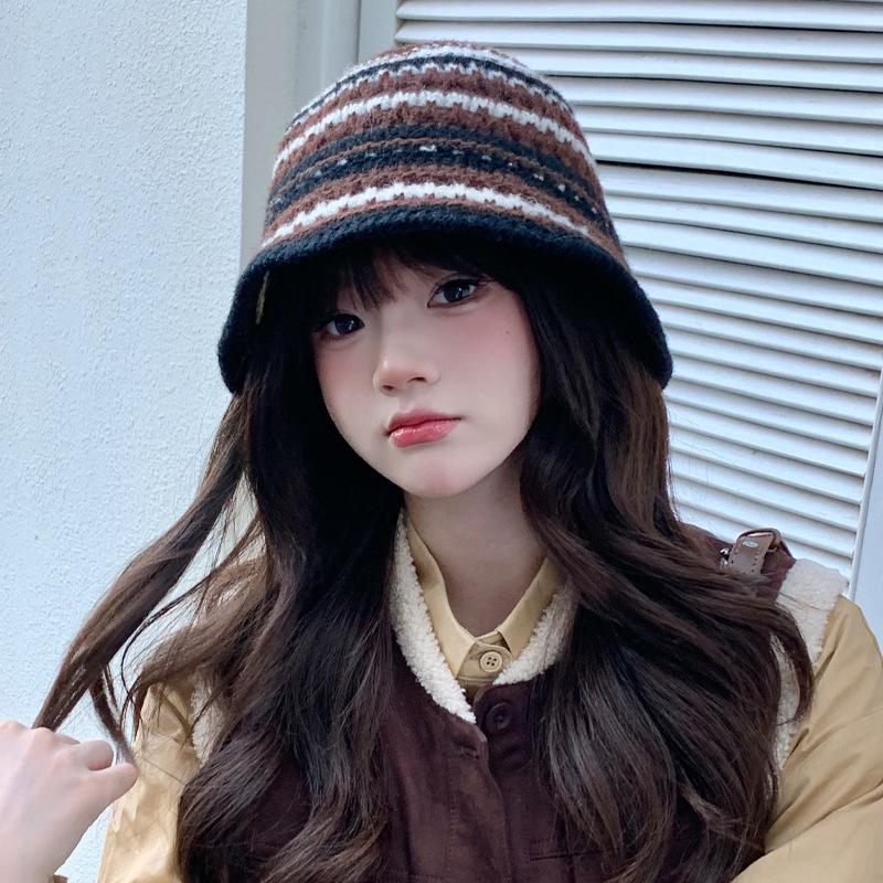 Новый осенне-зимний стиль Маленькая теплая и холодная вязаная шерстяная шапка Универсальная панама для большой головы