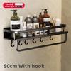 Bathroom Shelf Makeup Storage Organizers Aluminum Shower Shampoo Towel Rack Shelves No Drill Wall Shelf Bathroom Accessories