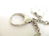 Authentic LOUIS VUITTON White Silver Bag Charm Key Holder Sac Fleures Du Epi #9731  Refurbished
