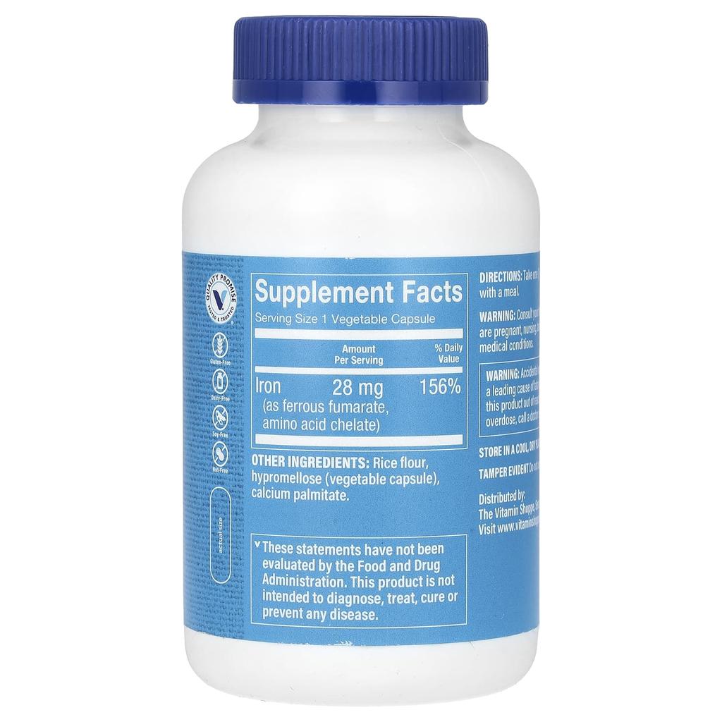 Iron, 28Mg, 300 Veggie Capsules