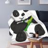 Panda Throw Blanket Gifts for Girls Boys Soft Warm Fleece Flannel Plush Blanket Lovely Cute Panda Blankets for Bed Sofa Couch