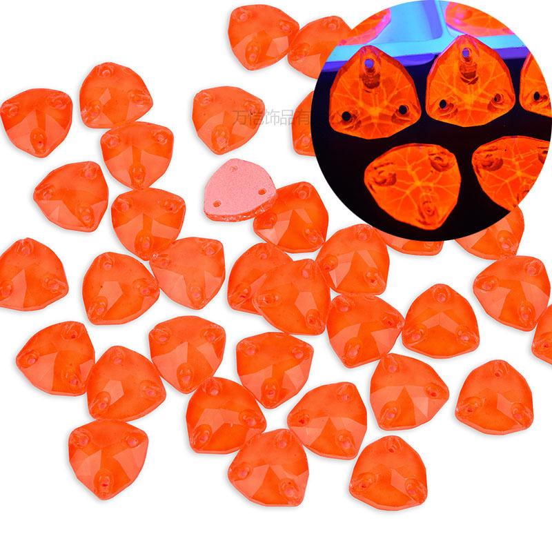 Неоновое стекло Ручная дрель для швов Оранжевый флуоресцентный, капля воды Специальная форма Спутник Плоское дно Двойное отверстие Ручная дрель для швов Камень DIY Ювелирные аксессуары