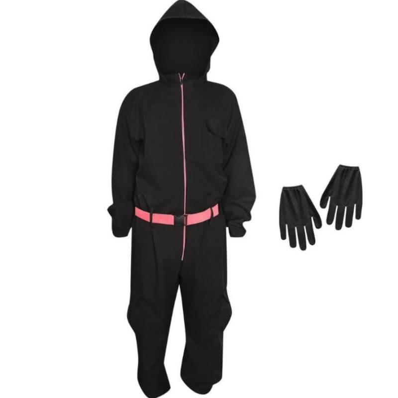 Игра в кальмара Популярный фильм Костюм на Хэллоуин для детей из смесовой ткани с хлопком Косплей-костюм