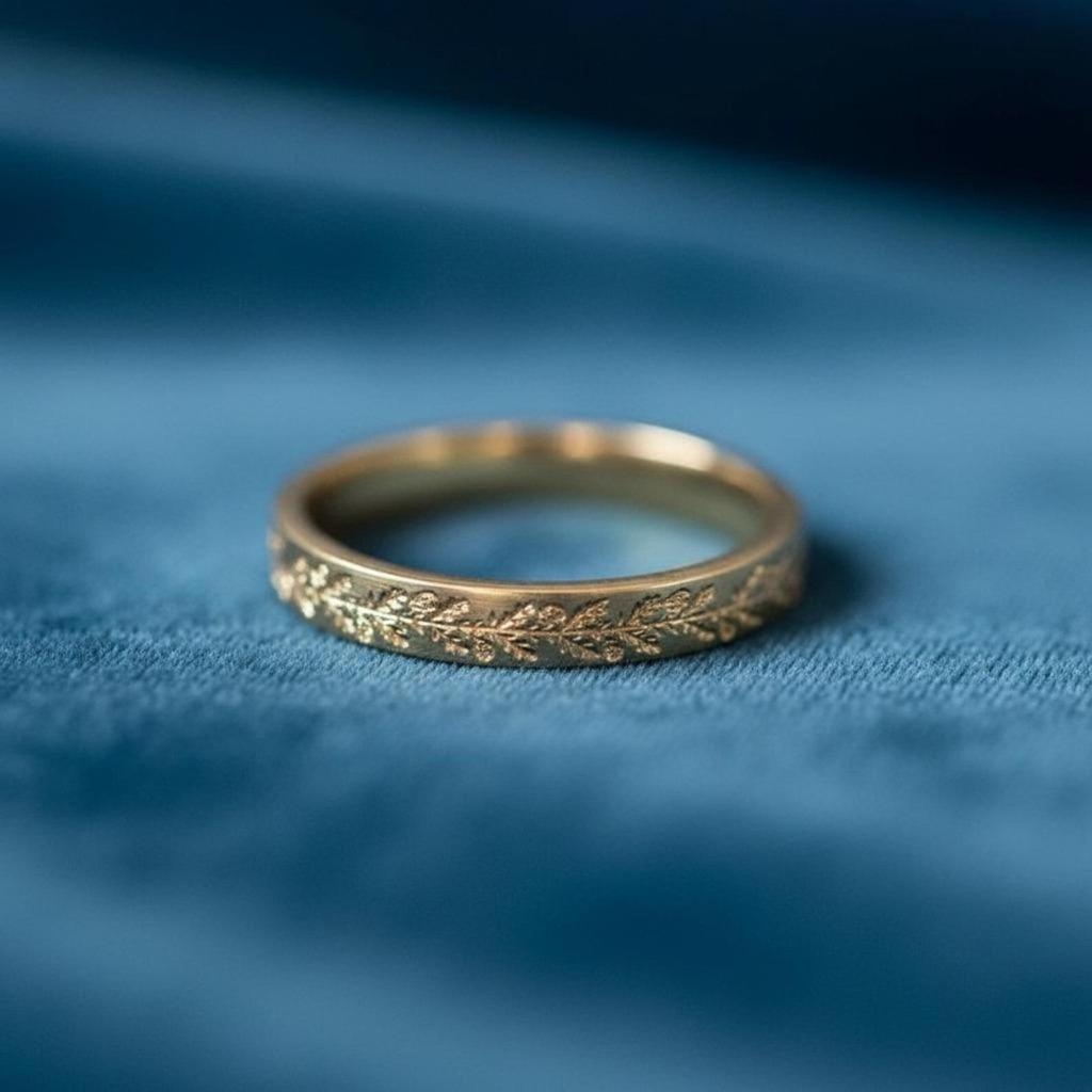 Цветочное обручальное кольцо / Обручальное кольцо в винтажном стиле / Женское обручальное кольцо / Романтичное обручальное кольцо