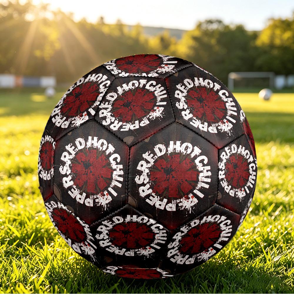 Red Hot Chili Peppers Print Standard Size 5 Soccer Ball Durable Shock?Absorbing Ball For Training Match Outdoor Play