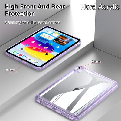Чехол для iPad 10 10-го поколения, твердая желеобразная силиконовая задняя крышка с краями для Apple iPad 10, 10-го поколения, 2022 г., A2696, 10,9-дюймовые чехлы