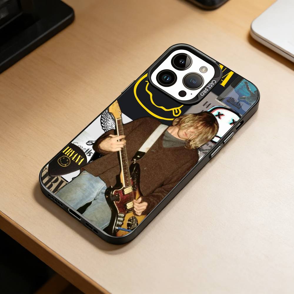 N-Nirvana Phone Case For iPhone 17,16,15,14,13,12,11 Plus,Pro Max,XS,Colorful Silver Phone case Funda Cover