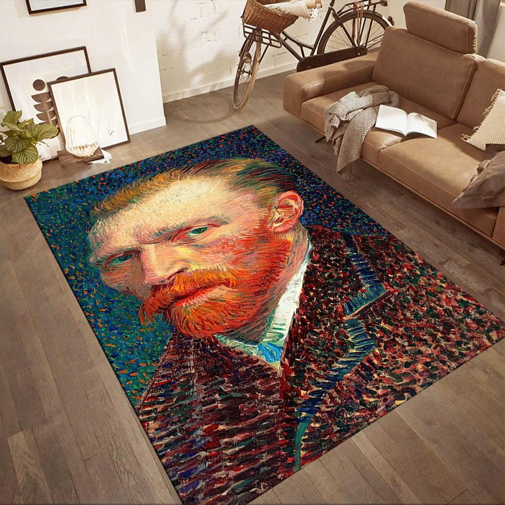 Sunflowers Under Swirling Sky Square rugs are a great choice for living rooms, bedrooms, home décor, and as gifts