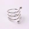 6 pieces Gold/Silver Heart Shape Spring Napkin Ring Double-bead Design Table Towel Holder  Banquet