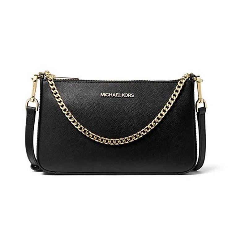 Michael Kors MK Jet Set Chain Минималистичная кожаная сумка через плечо под мышку Женские сумки Черный 35S0GTVU6L-BLACK