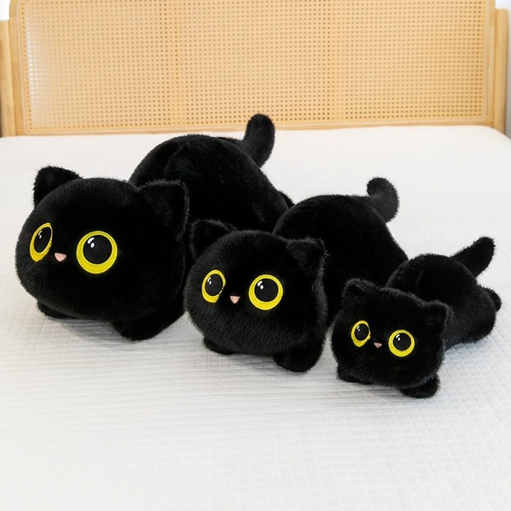 Super Soft Black Cat Plush Toy Big Cuddly Cat Stuffed Toy Cat Plush Doll Birthday Gifts