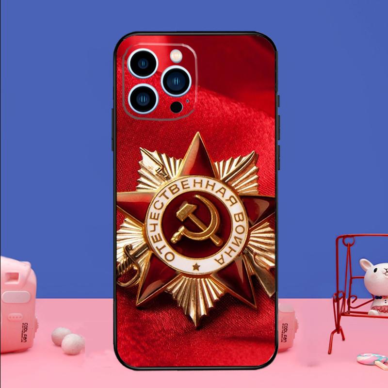 USSR Flag Soviet Union Phone Case For iPhone 17 Air 16 15 14 11 12 13 Pro Max 13 mini 15 16 Plus 16e Bumper Cover