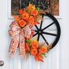 Autumn, Thanksgiving Wreath, Wooden, Pumpkin Wheel, Wall Hanging, Harvest Festival, Yard Decoration, Home Decor