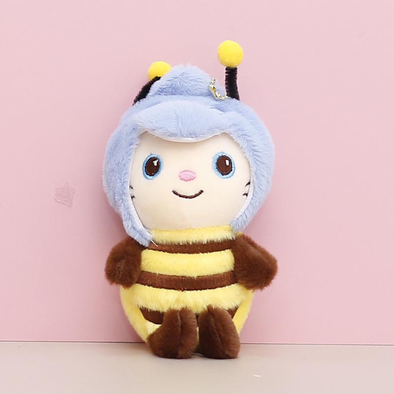 Sweet Soft Plush Bee Doll In Blue Green Pink Colors Ideal Gift For Young Girls