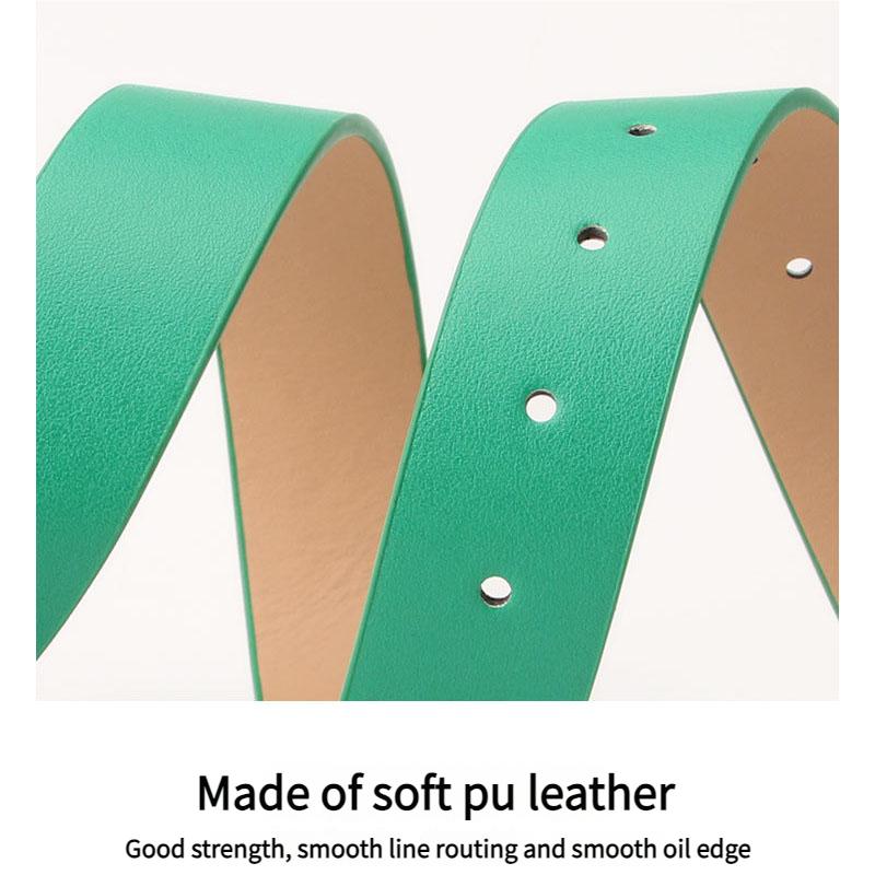 Женский ремень с квадратной пряжкой из искусственной кожи, регулируемый поясной ремень, минималистичный модный аксессуар, элегантный декор, многоцветный